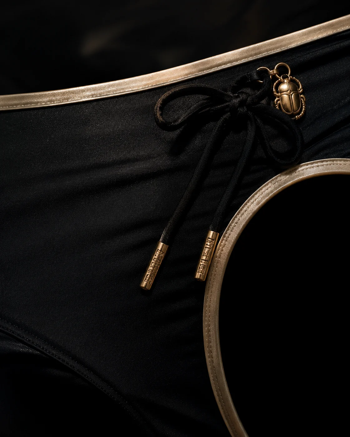 Black and gold fabric detail